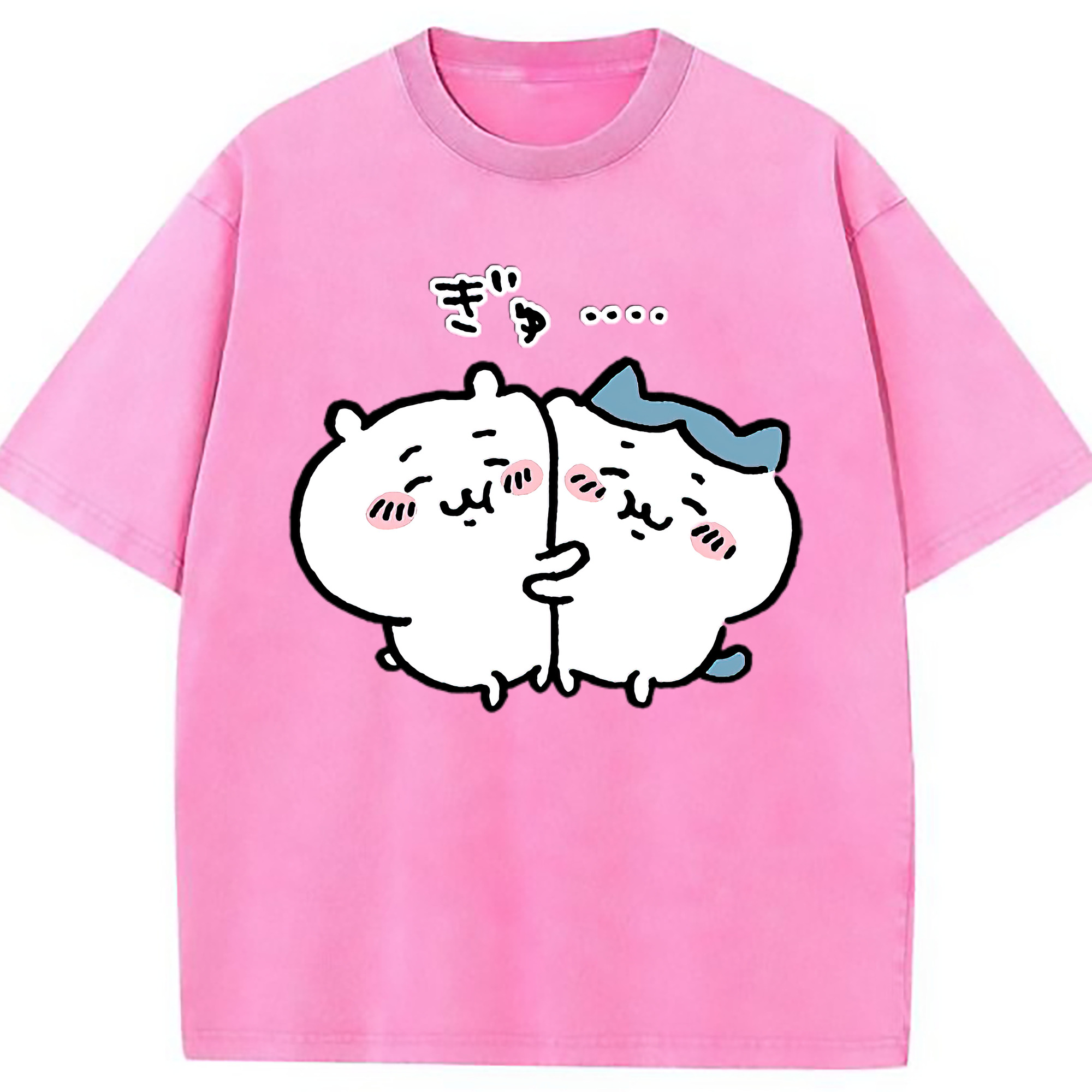 （画像用） ちいかわ ハチワレ Chii-kawa hachiware 綿100% ヴィンテージ風 半袖Tシャツ（フロントプリント）